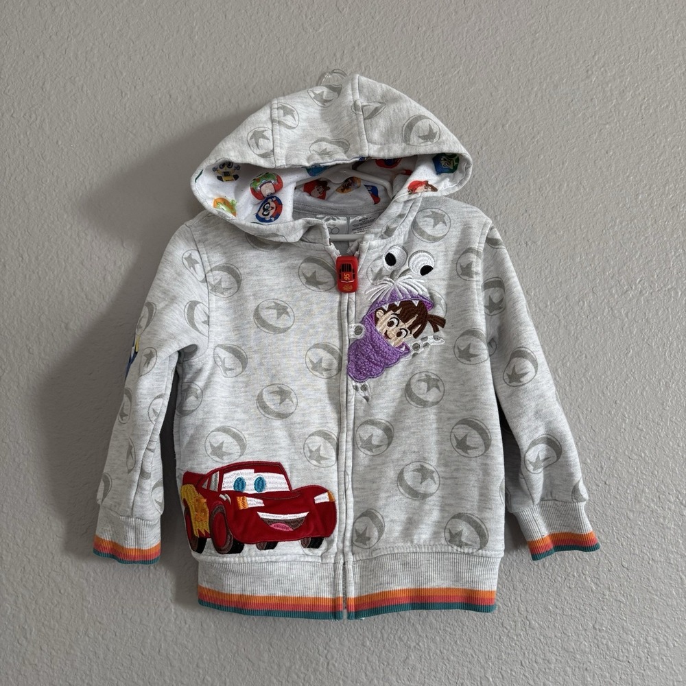 Disney 100 x‎ Pixar Kids Sz 4 Monsters Inc Cars Nemo Movie Hoodie Sweatshirt